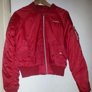 Southpole Women's Red Puffer/Bomber Jacket - Large